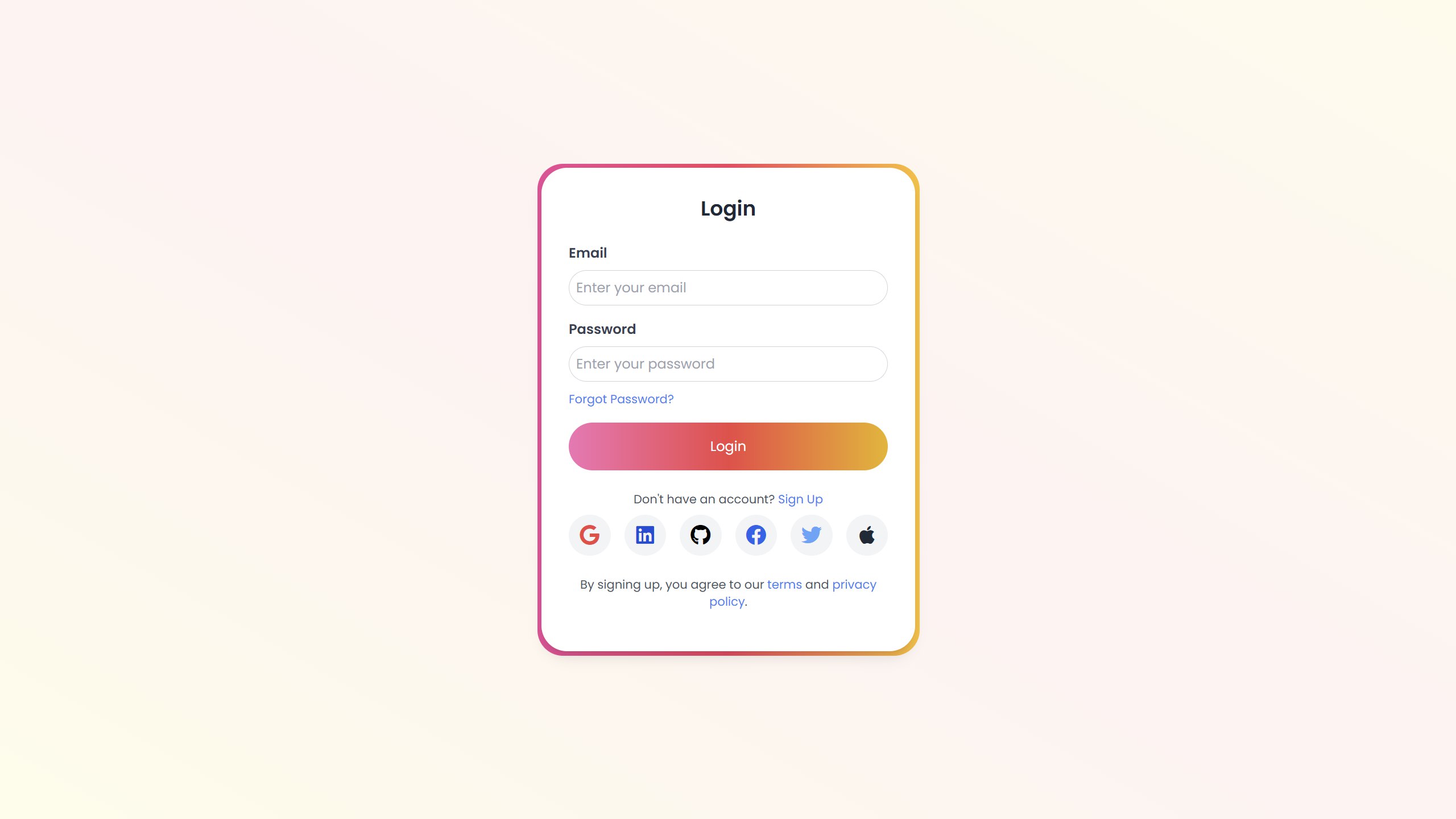 Login card by R4XN Preview